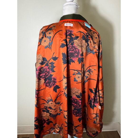 Topolina Boutique Dark Green Long Sleeve Cotton Poly Blend Open Midi Coat Sz - Picture 5 of 5